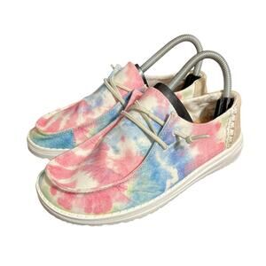 Hey Dude Wendy Boho Mandala Tie Dye Shoes Casual Womens‎ 7 Youth 6